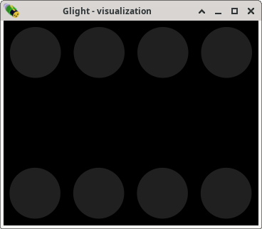 Visualization window after having moved the lights in position.